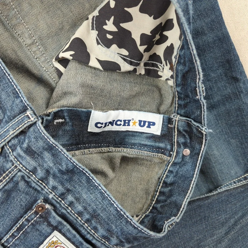 Cinch Jeans Mens 40x33 Blue Western Cowboy Rancher Rodeo White Label